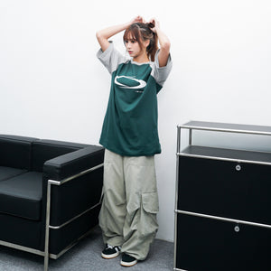 UNISEX霧面感WIDE PIN-TUCK CARGO PANTS/ 2色