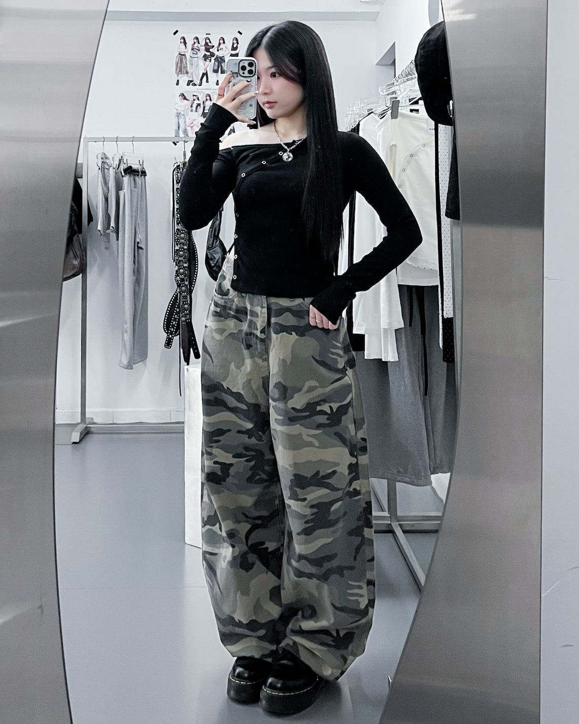 啪啪鈕RENEE ONE-OFF SHOULDER LONG SLEEVE TOP/ 2色