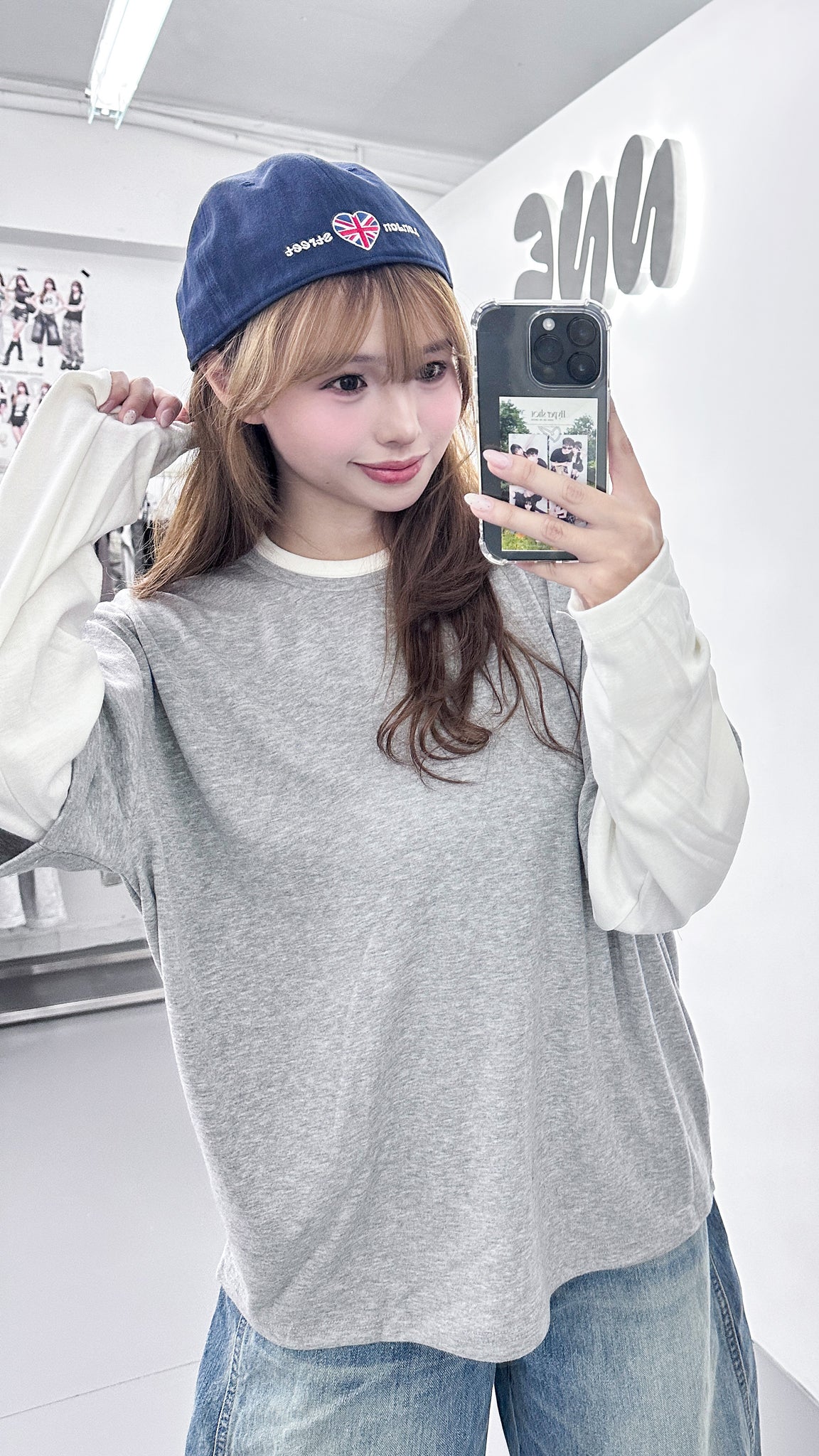 [UNISEX] 層次穿假兩件拼色長袖/ 2色