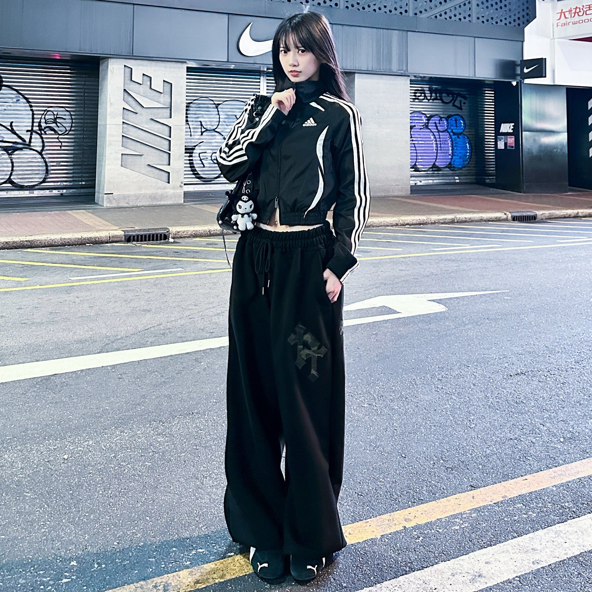 [UNISEX] CAMOUFLAGE HOLY CROSS SWEATPANTS/ 2色