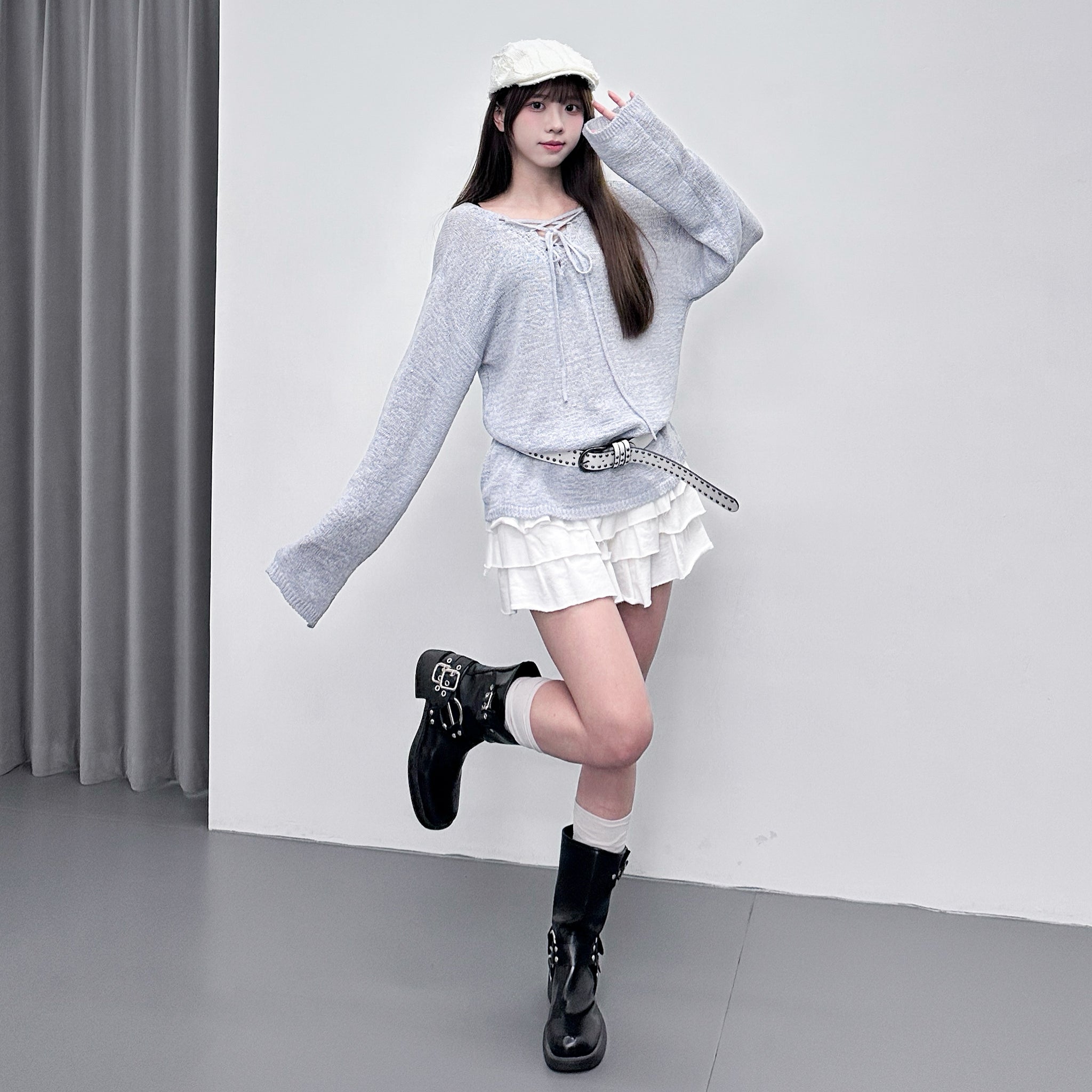 [2WAY] CANNY STRING KNITWEAR/ 3色