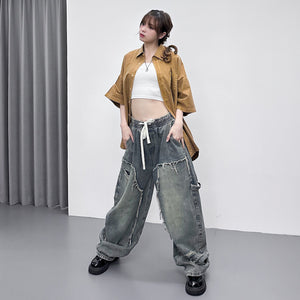 [BEST] UNISEX PIGMENT OVERSIZE SHIRT/ 4色