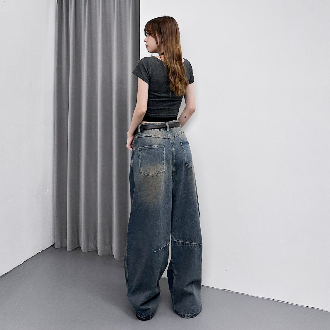 [UNISEX彎刀褲] VINTAGE SCIMITAR DENIM PANTS/ 2色