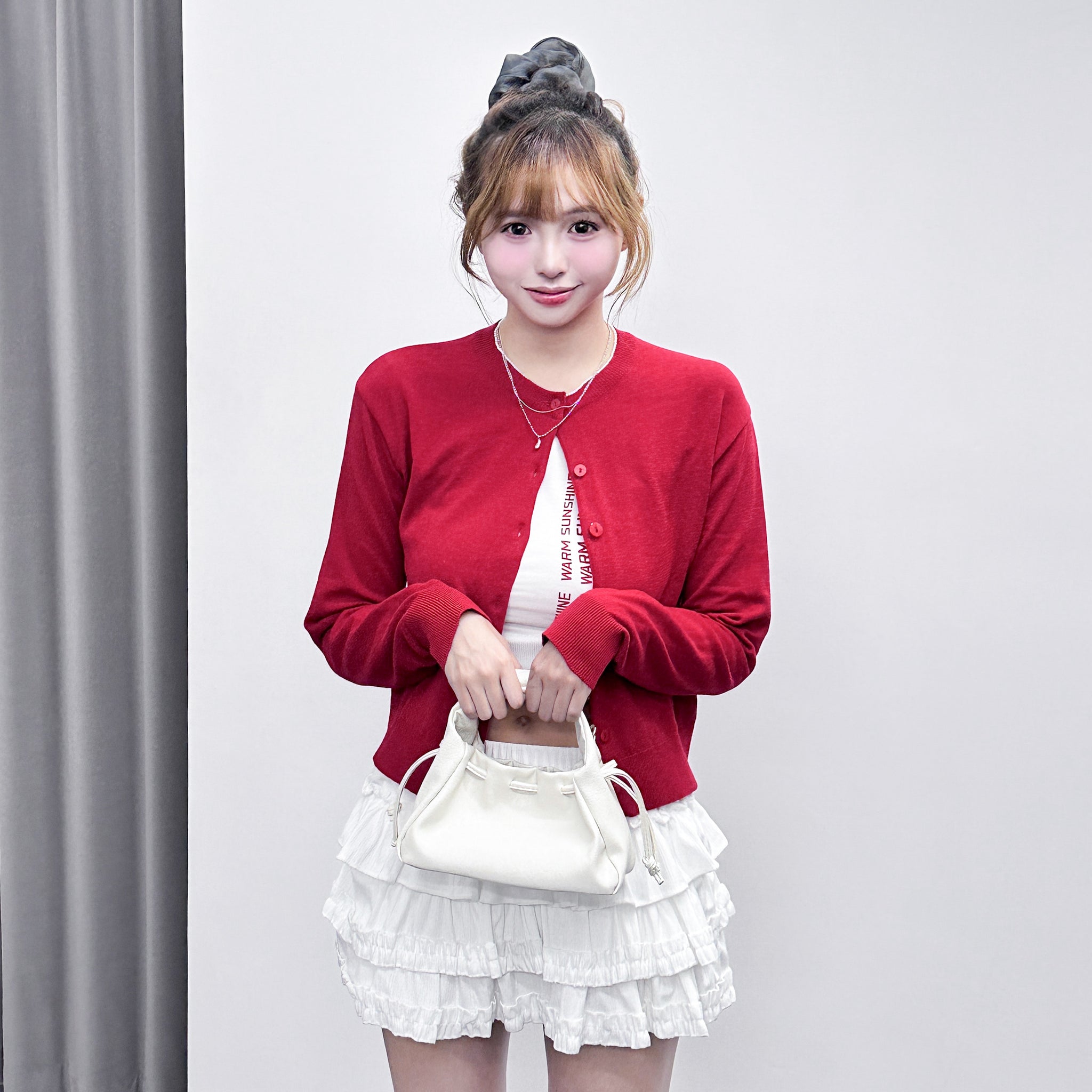 JULIA SEMI-CROP KNIT CARDIGAN/ 2色