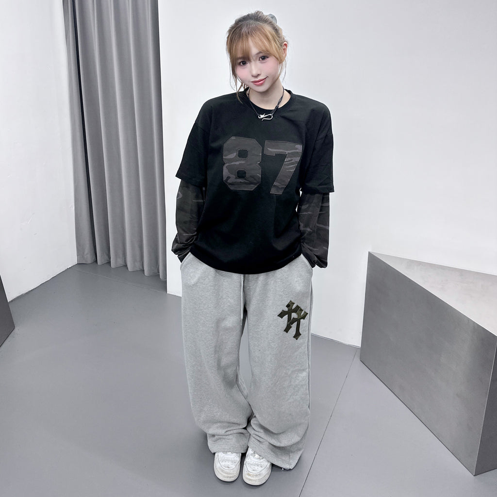 [UNISEX] 層次穿假兩件87 CAMOUFLAGE LONG SLEEVE/ 1色