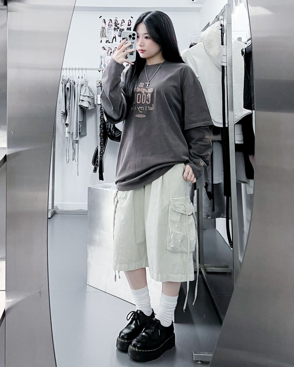 [UNISEX] 水洗假兩件I'M SUPER COOL BUT I CRY A LOT/ 2色