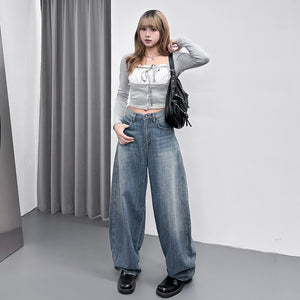 [BEST] SUMMER銀釘SLUB竹節棉輕盈薄款BALLOON DENIM PANTS/ 1色