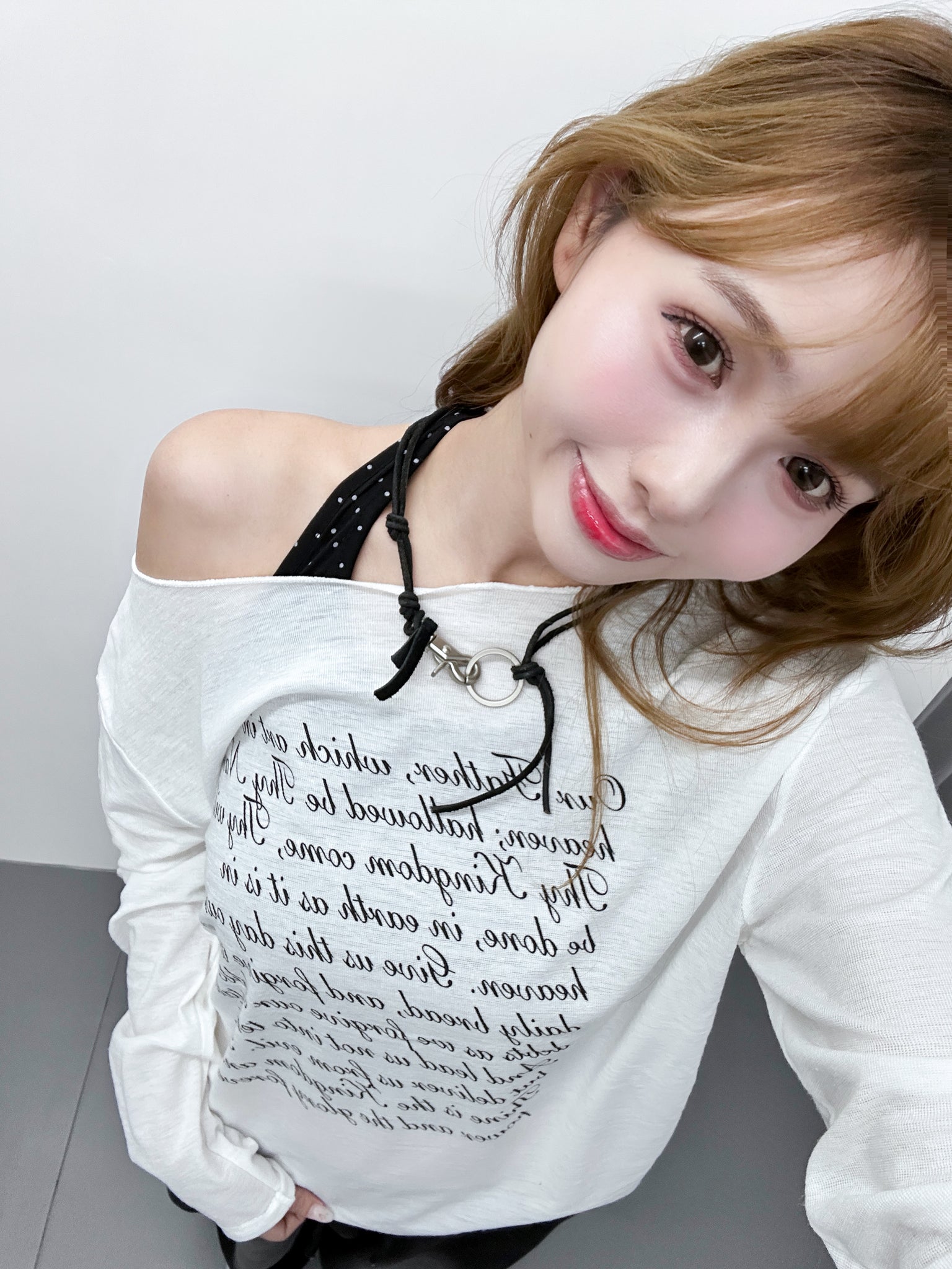 AMILIA LETTER OFF SHOULDER LONG SLEEVE/ 2色