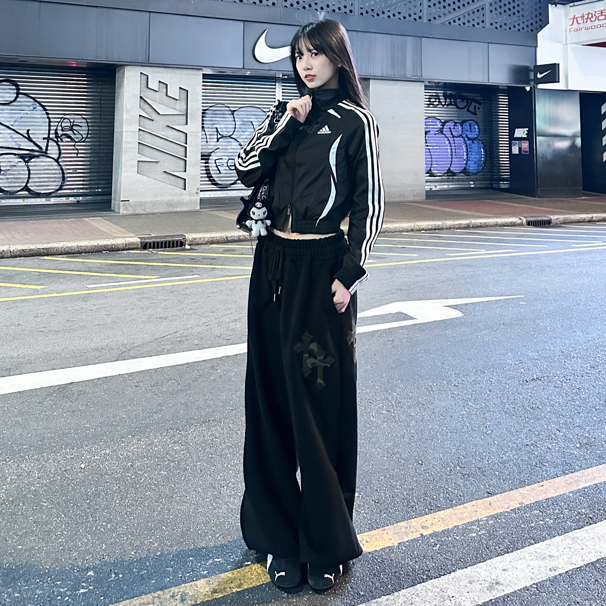 [UNISEX] CAMOUFLAGE HOLY CROSS SWEATPANTS/ 2色