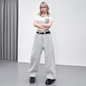 [UNISEX] 有皮帶位! 可束腳SWEATPANTS/ 1色