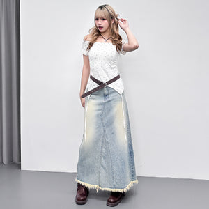 [韓妹必備] 2WAY STARS BOAT-NECK TEE/ 3色