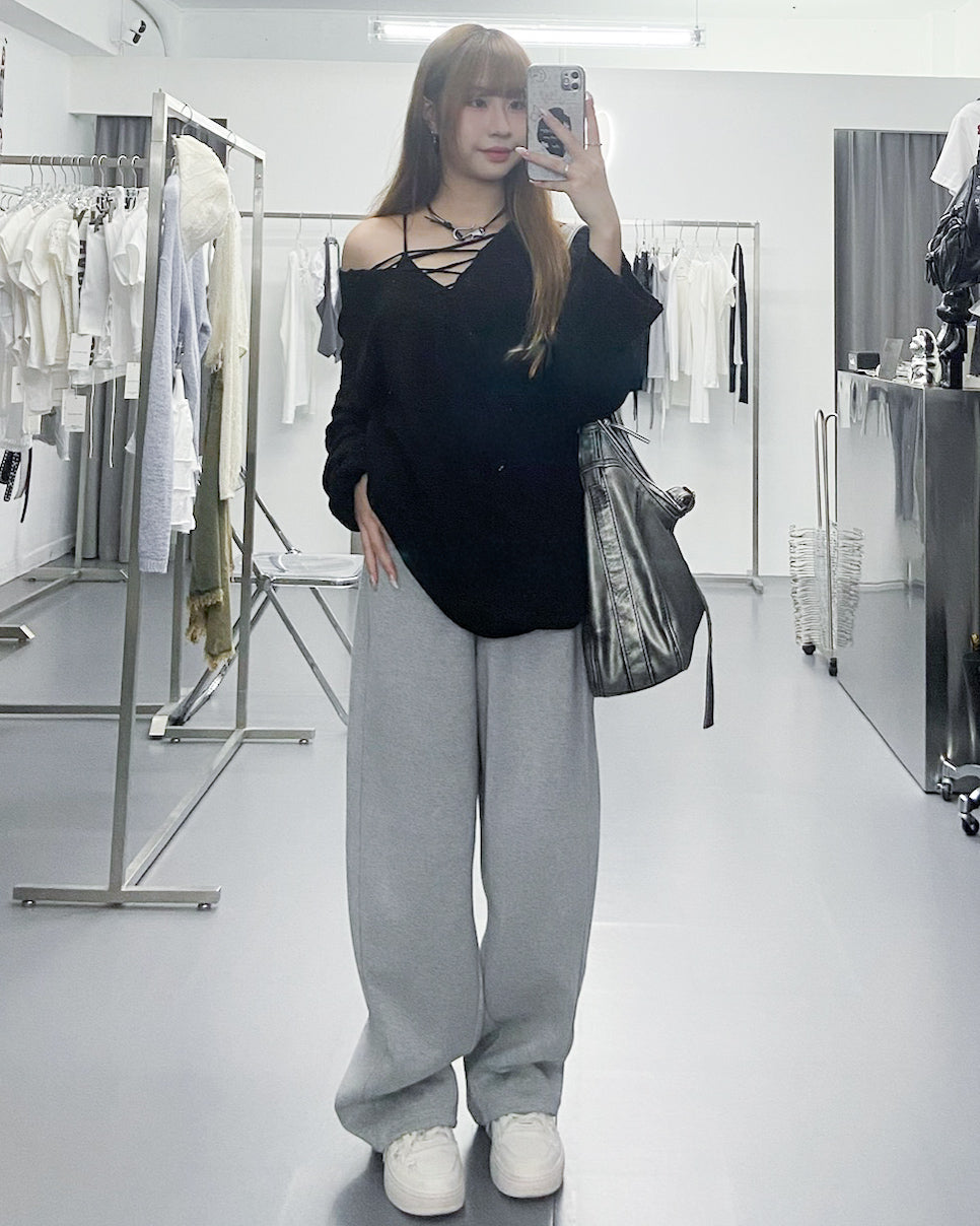 [2WAY] CANNY STRING KNITWEAR/ 3色