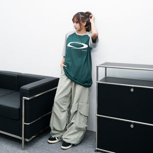 UNISEX霧面感WIDE PIN-TUCK CARGO PANTS/ 2色