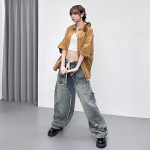 [BEST] UNISEX PIGMENT OVERSIZE SHIRT/ 4色