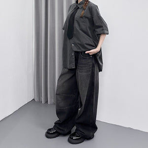 [BEST] UNISEX PIGMENT OVERSIZE SHIRT/ 4色