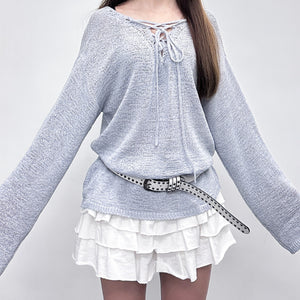 [2WAY] CANNY STRING KNITWEAR/ 3色