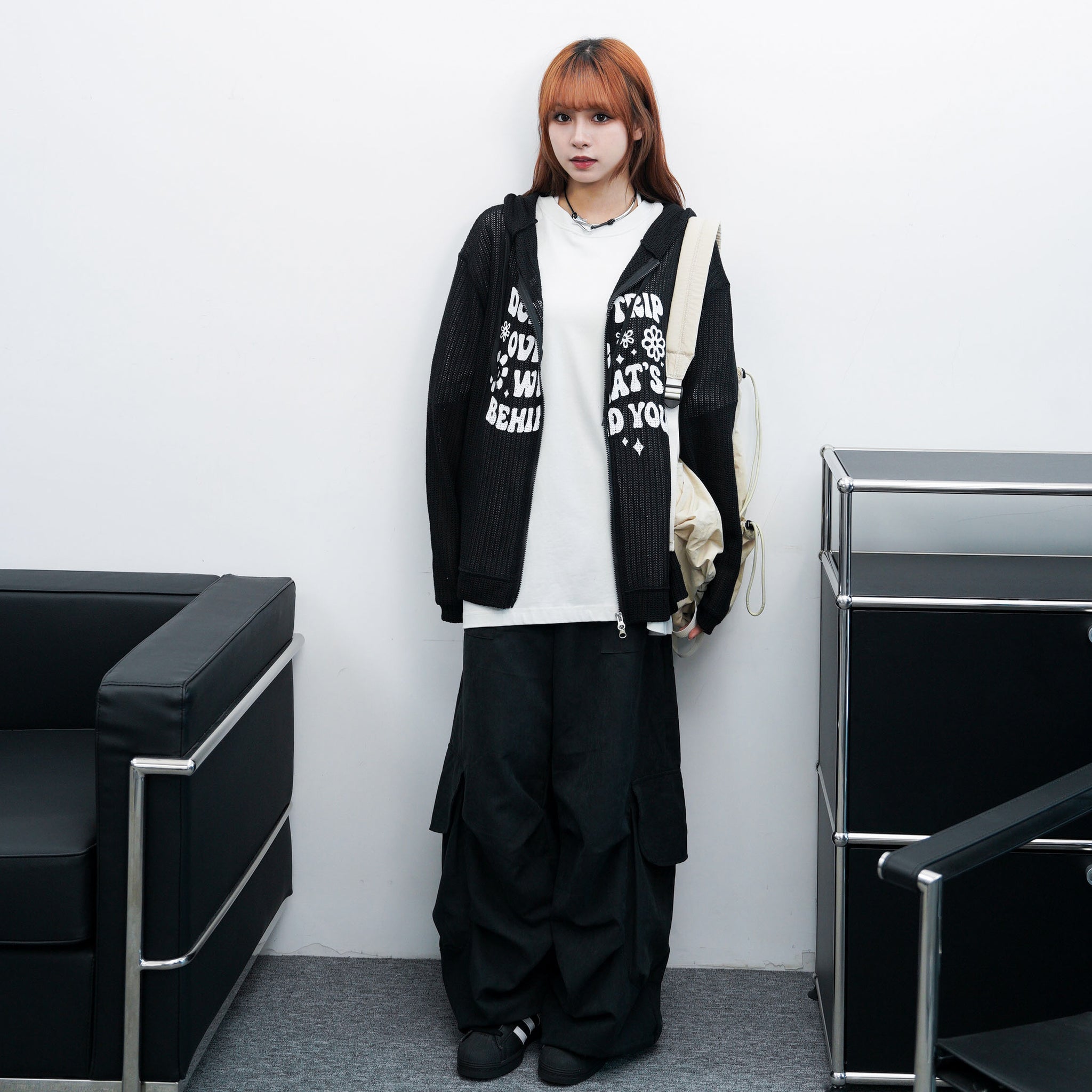 UNISEX霧面感WIDE PIN-TUCK CARGO PANTS/ 2色