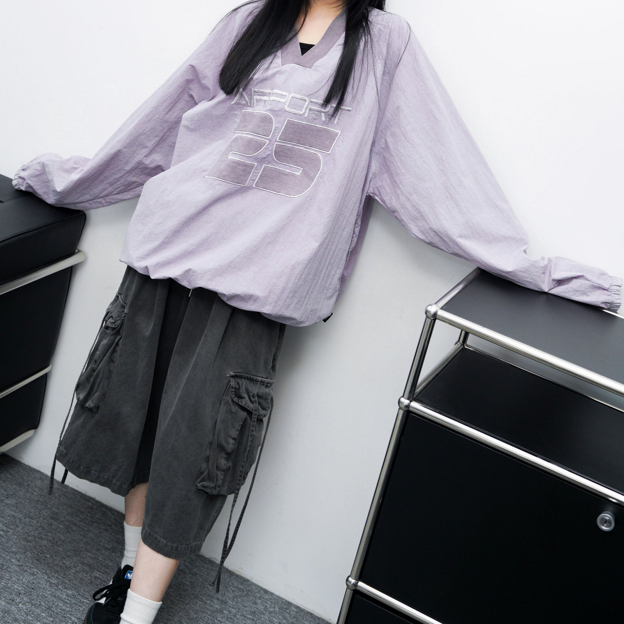 [UNISEX] 水洗BEST STRING CARGO BERMUDA PANTS/ 2色
