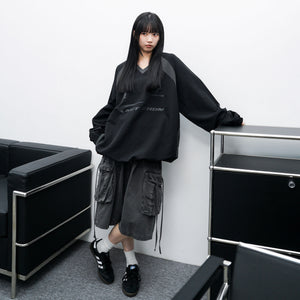 [UNISEX] 水洗BEST STRING CARGO BERMUDA PANTS/ 2色