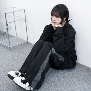[UNISEX] SIDE SHIRRING NYLON BANDING PANTS/ 3色