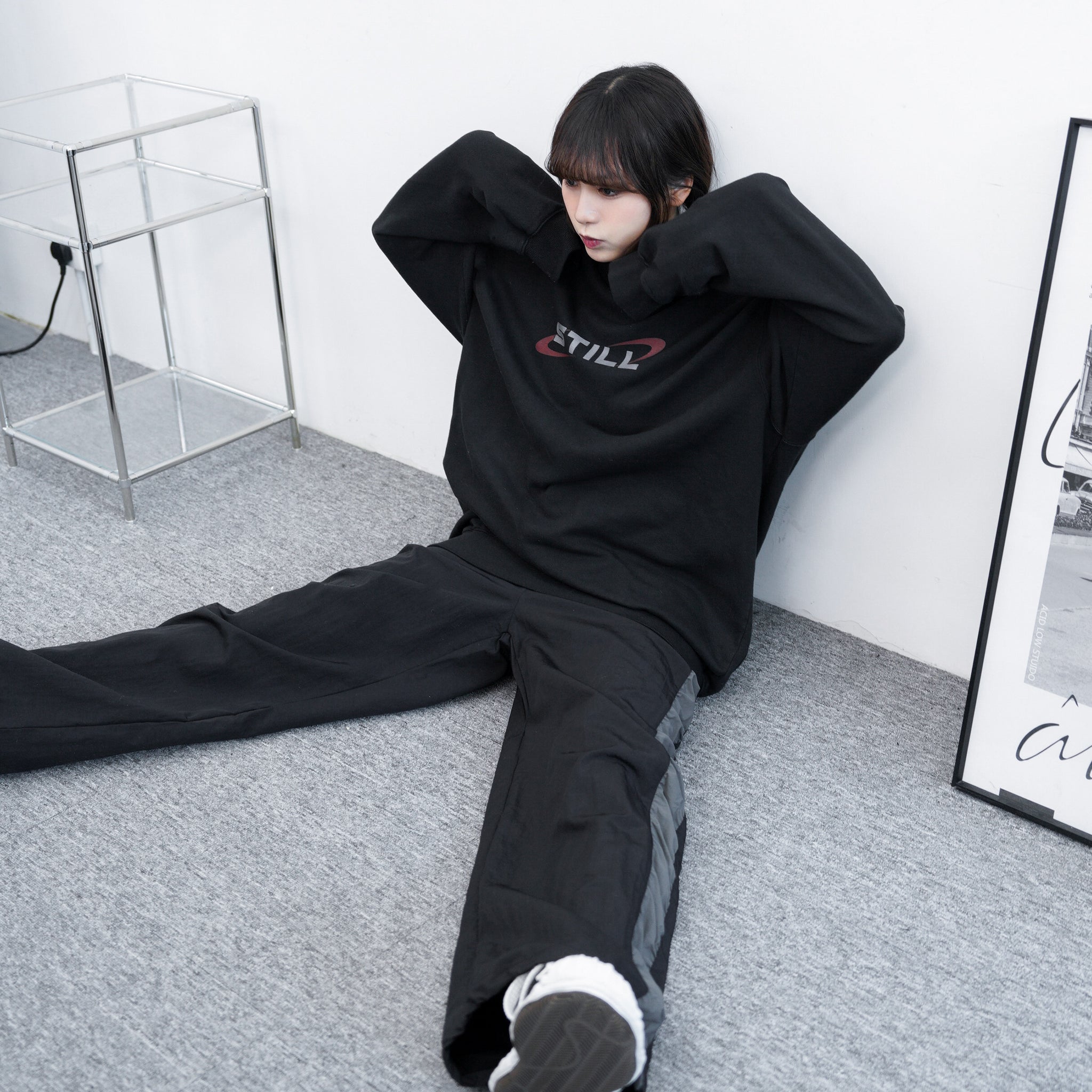 [UNISEX] SIDE SHIRRING NYLON BANDING PANTS/ 3色