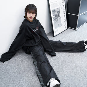 [UNISEX] SIDE SHIRRING NYLON BANDING PANTS/ 3色