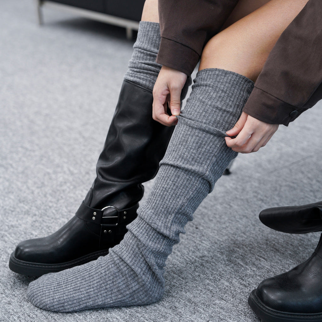 Warmer Long Knee Socks/ 4色