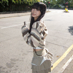 PIGMENT FRINGE RUFFLE SKIRT PANTS/ 2色