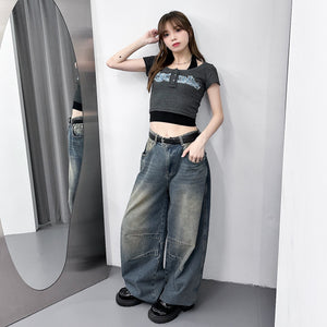 [UNISEX彎刀褲] VINTAGE SCIMITAR DENIM PANTS/ 2色