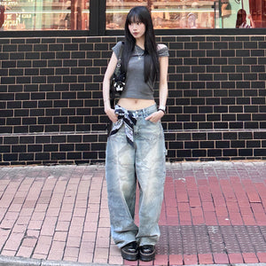 [2WAY] UNTIE THE KNOT CROP TEE/ 2色