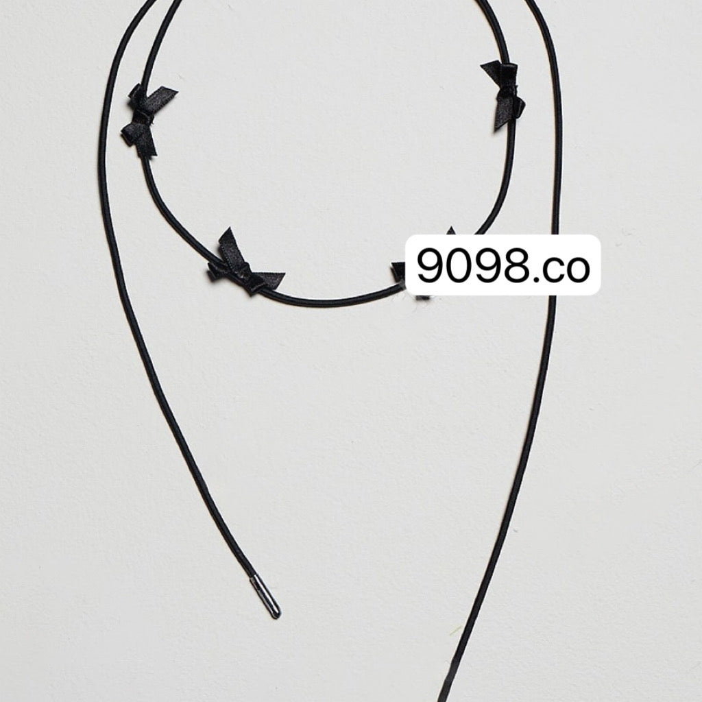 4 MINI RIBBONS CHOKER/ 2色