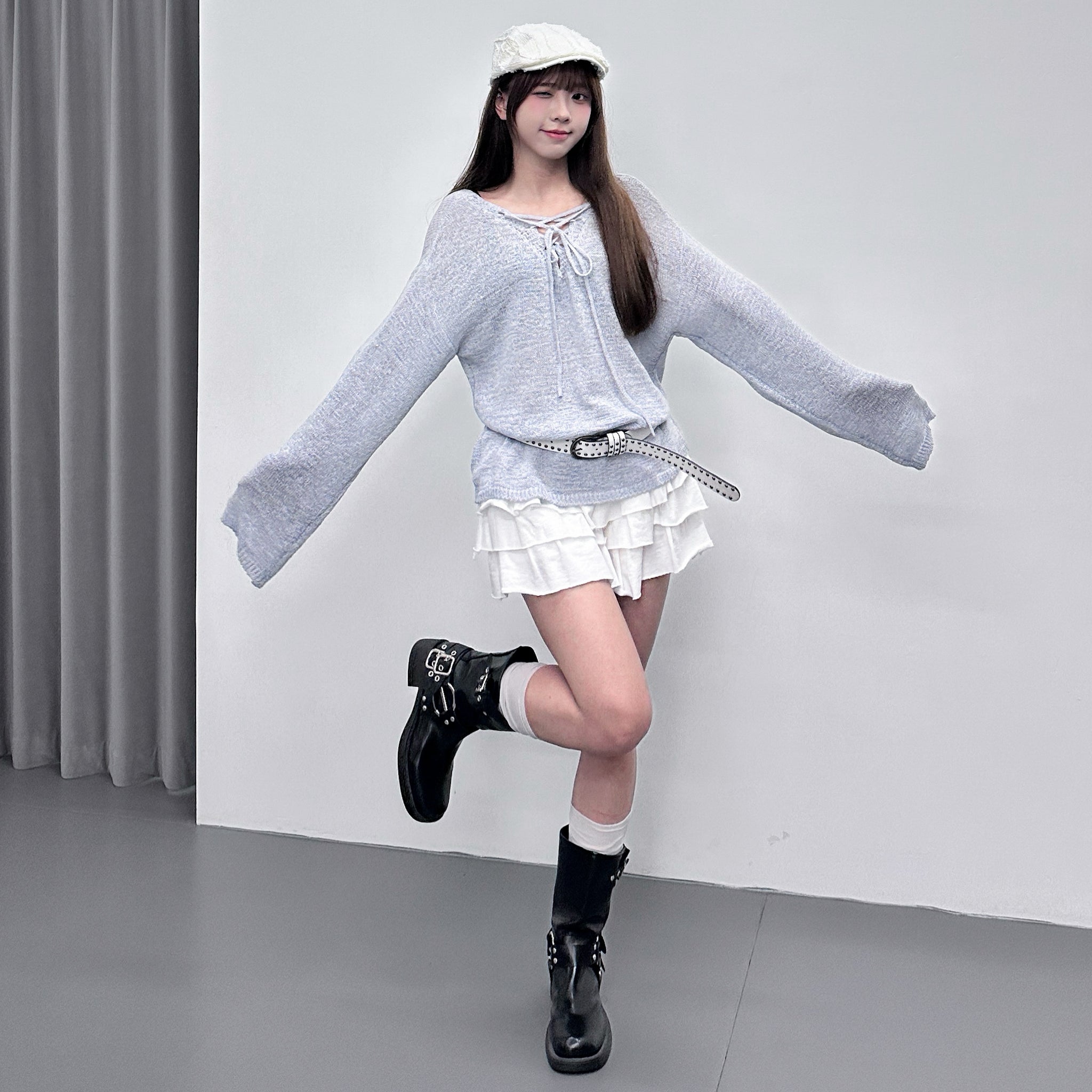 [2WAY] CANNY STRING KNITWEAR/ 3色