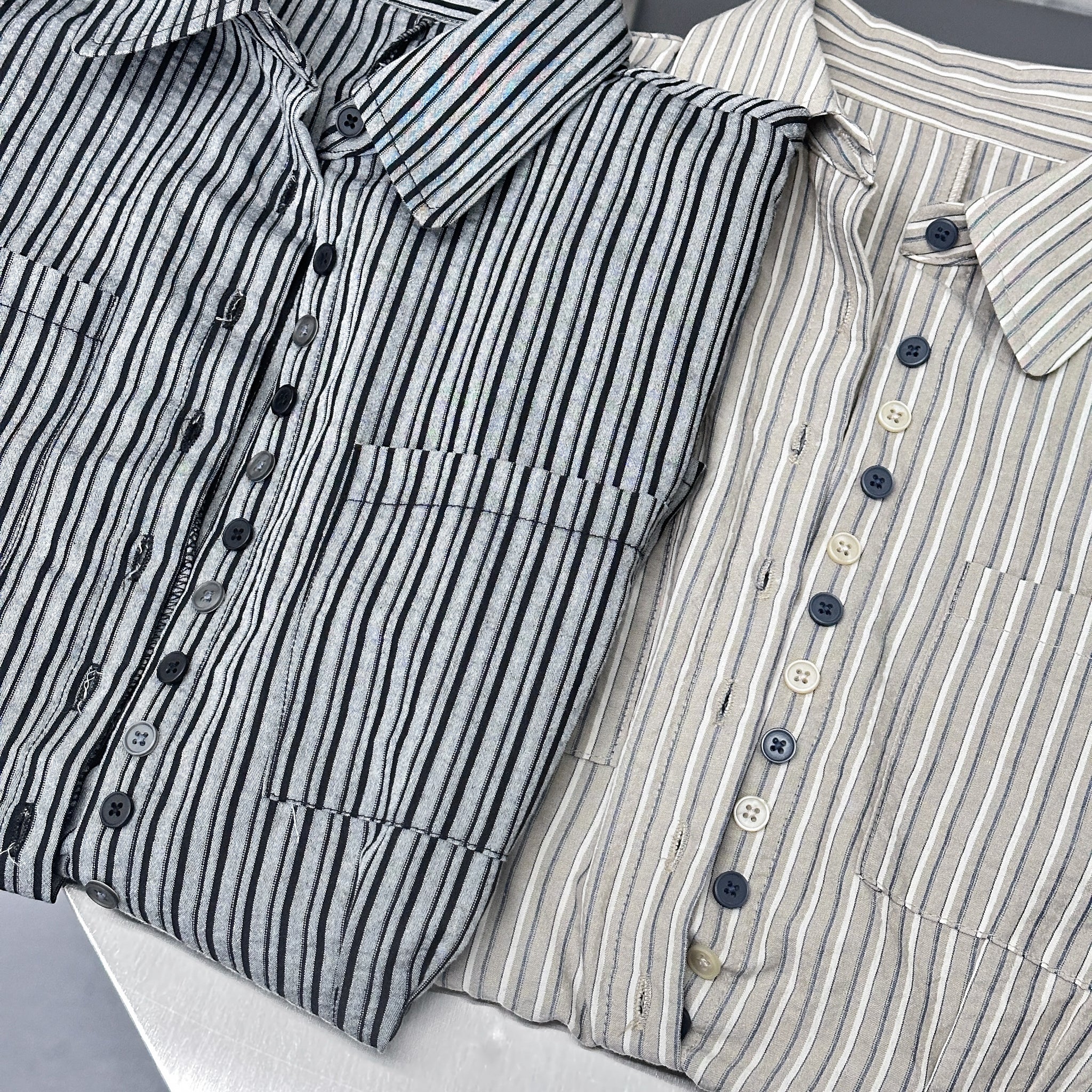 [一衫兩穿] 2WAY STRIPED SHIRT/ 2色