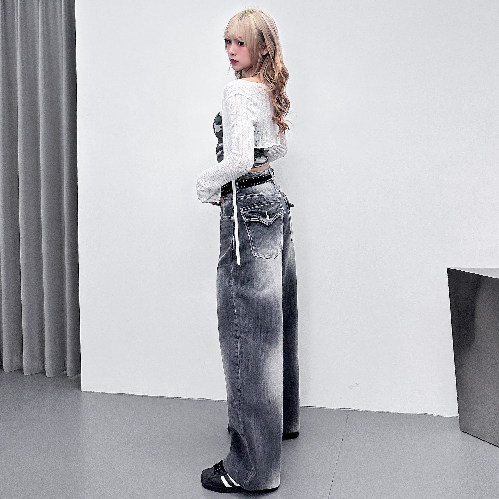 ELVA BACK POCKET DENIM PANTS/ 1色