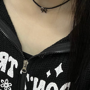 BLACK RIBBON NECKLACE/ 1色