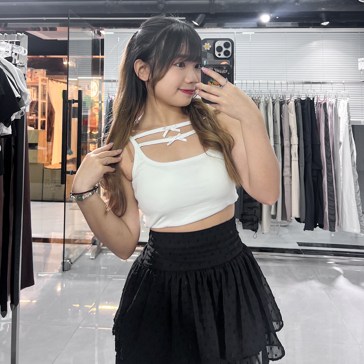 [HOT] 高質款! 2 RIBBONS CAMI TOP (Built-in Cap)/ 2色