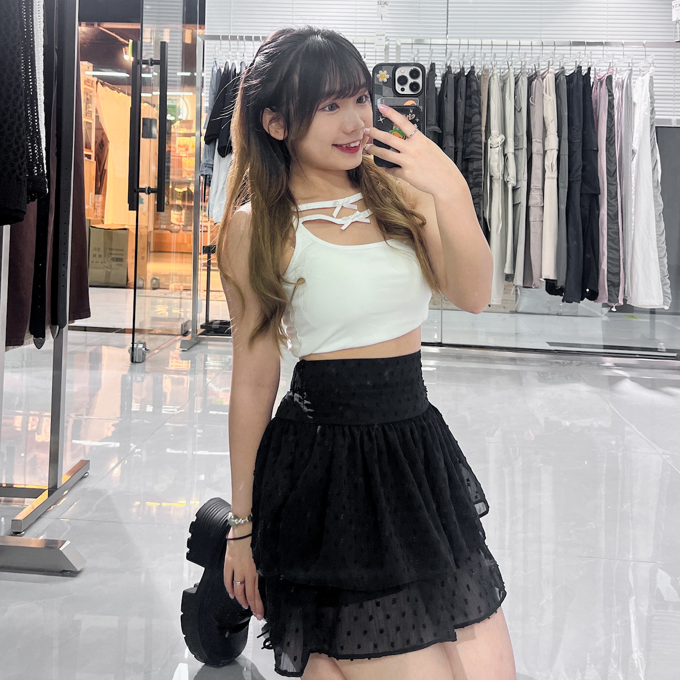 [HOT] 高質款! 2 RIBBONS CAMI TOP (Built-in Cap)/ 2色