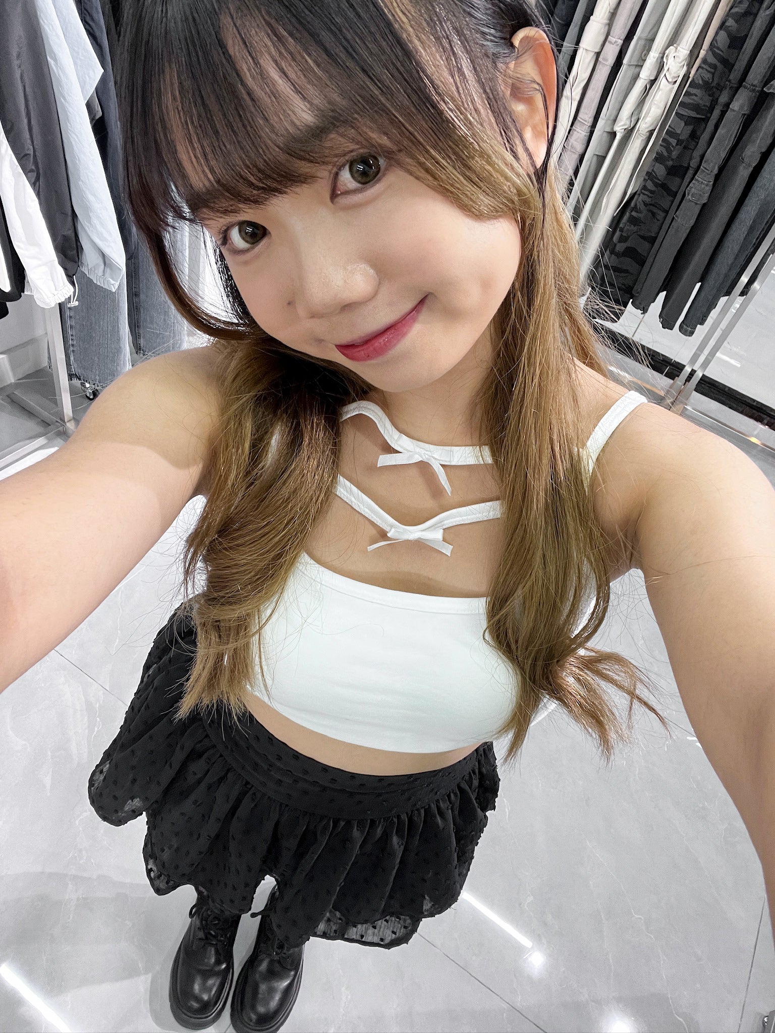 [HOT] 高質款! 2 RIBBONS CAMI TOP (Built-in Cap)/ 2色