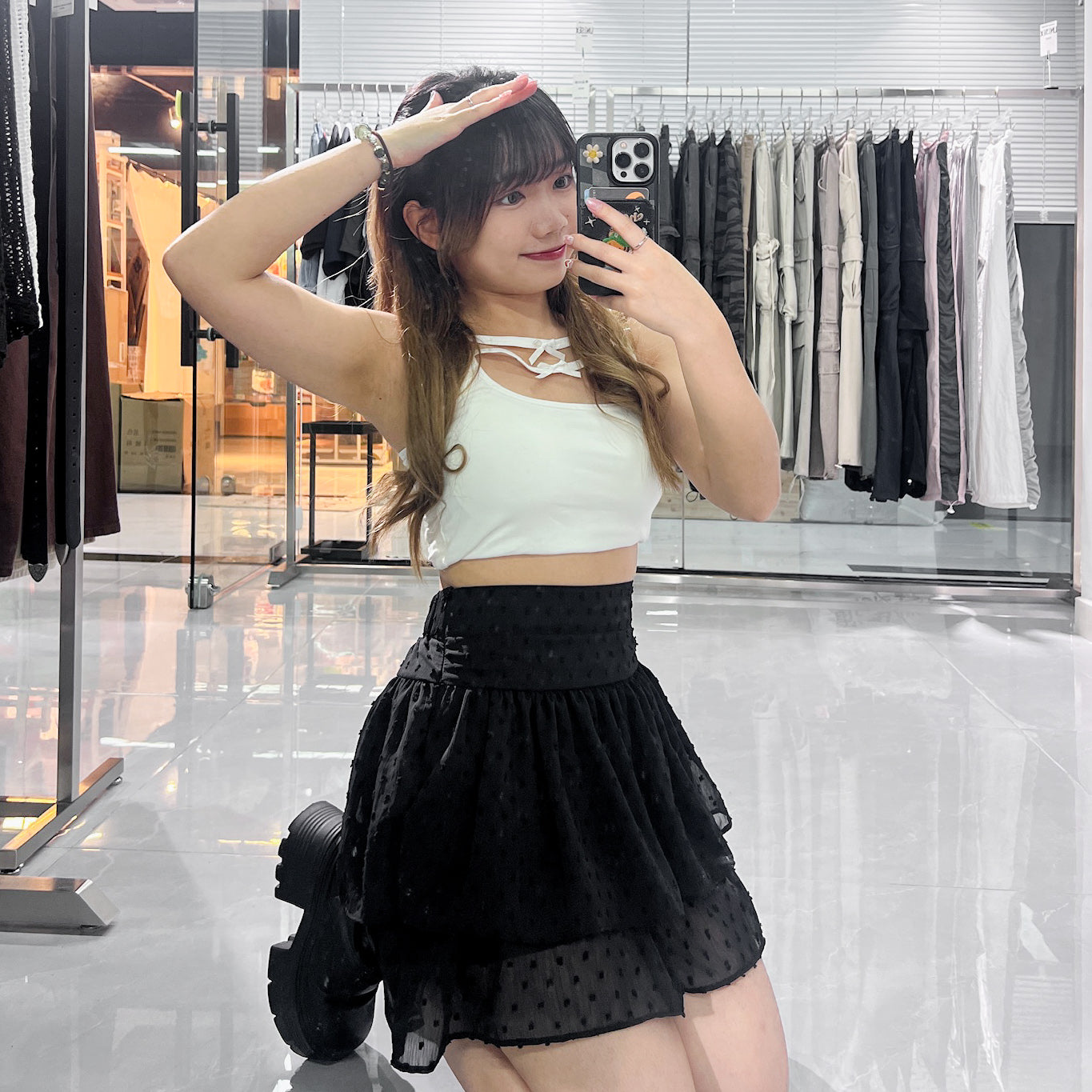 [HOT] 高質款! 2 RIBBONS CAMI TOP (Built-in Cap)/ 2色