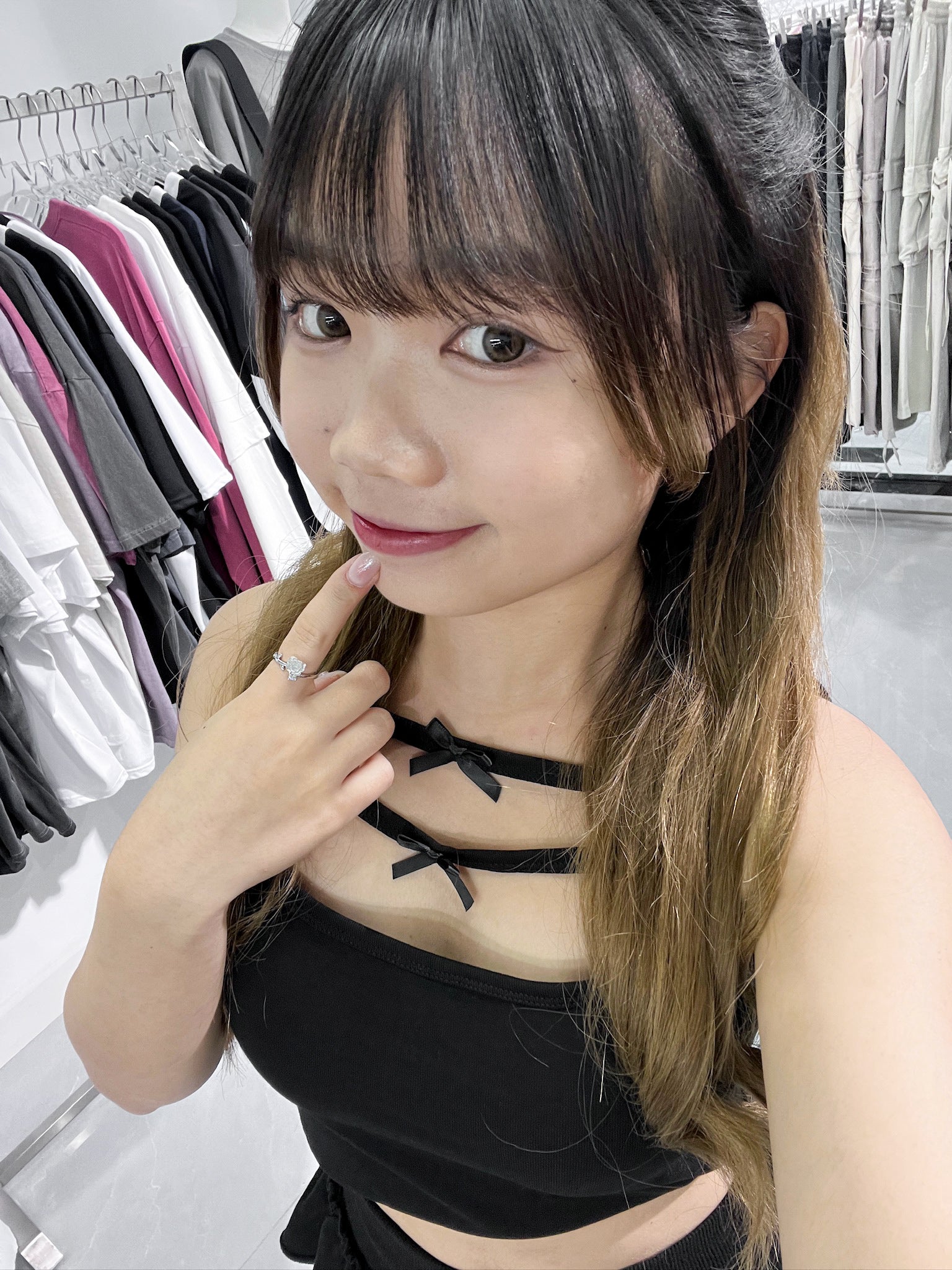 [HOT] 高質款! 2 RIBBONS CAMI TOP (Built-in Cap)/ 2色