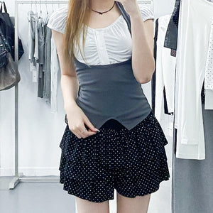 DOT DOT RUFFLE SKIRT PANTS/ 3色