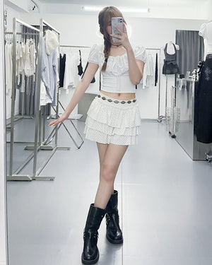 DOT DOT RUFFLE SKIRT PANTS/ 3色
