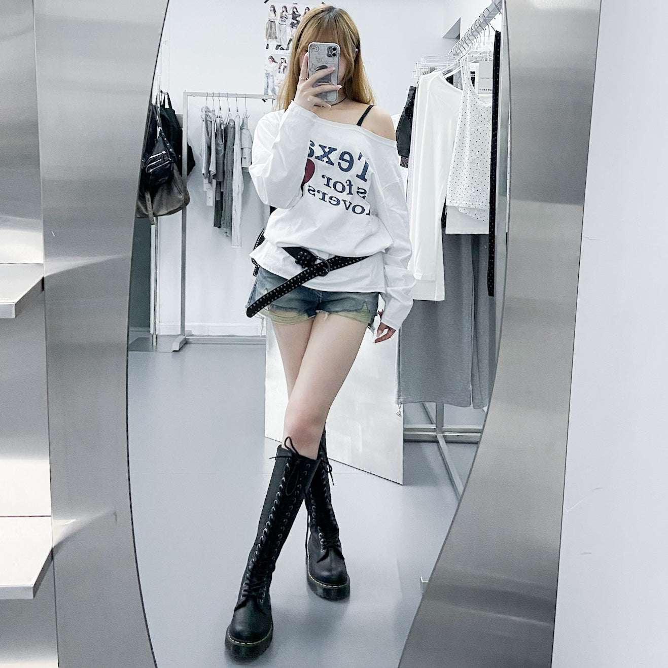 TEXAS IS FOR LOVERS OFF SHOULDER LONG SLEEVE/ 1色