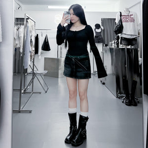 [2WAY] GLORILLA OFF SHOULDER & LONG SLEEVE TOP/ 2色