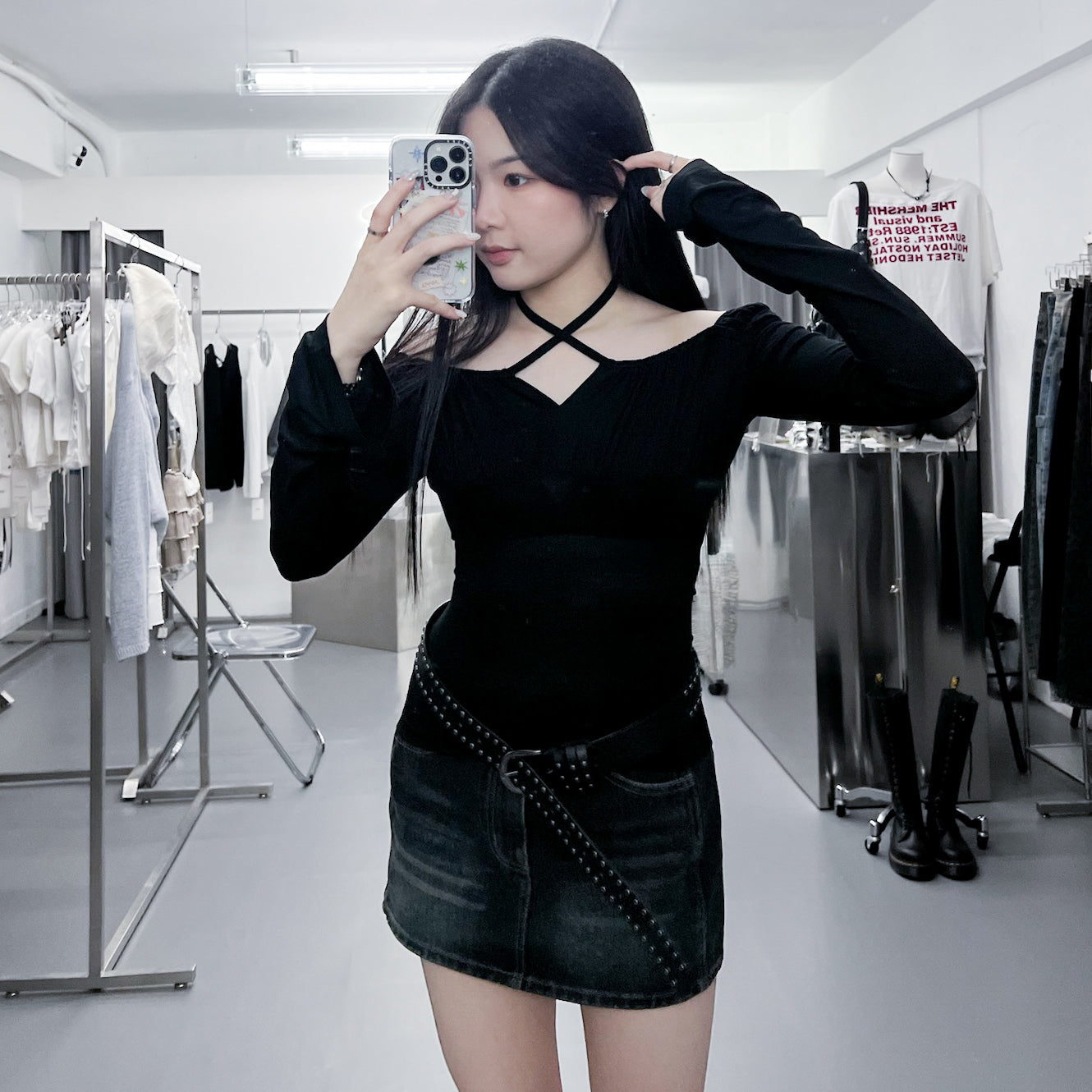 [2WAY] GLORILLA OFF SHOULDER & LONG SLEEVE TOP/ 2色