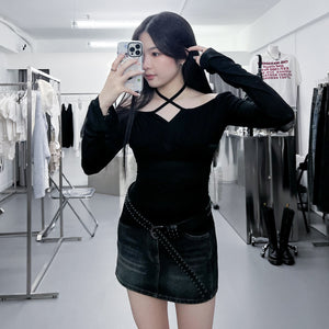 [2WAY] GLORILLA OFF SHOULDER & LONG SLEEVE TOP/ 2色