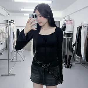 [2WAY] GLORILLA OFF SHOULDER & LONG SLEEVE TOP/ 2色
