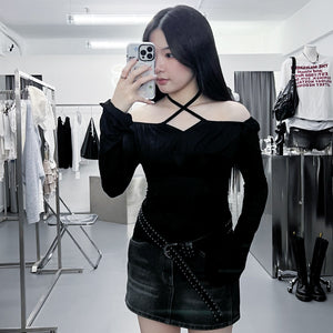 [2WAY] GLORILLA OFF SHOULDER & LONG SLEEVE TOP/ 2色