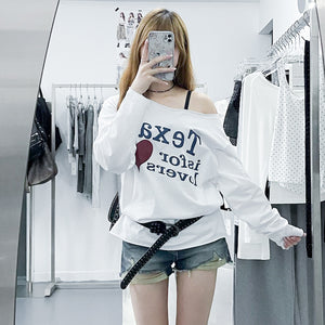 TEXAS IS FOR LOVERS OFF SHOULDER LONG SLEEVE/ 1色