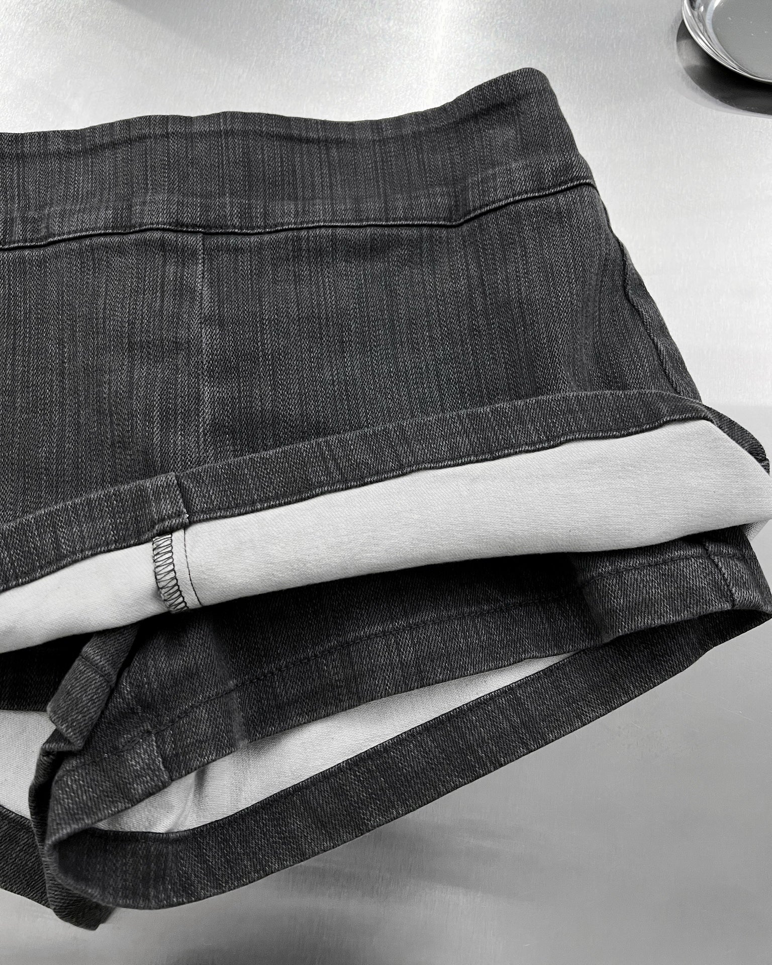 VINTAGE WASHING GREY SKIRT PANTS/ 1色